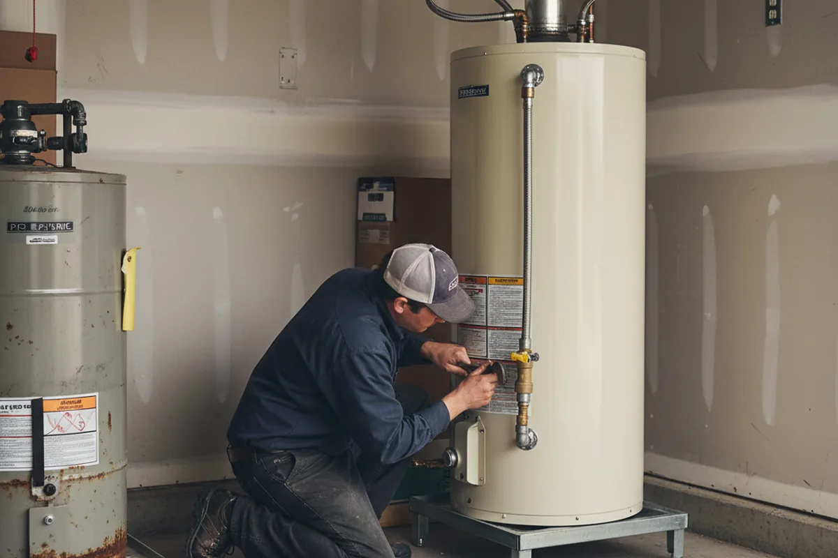 Water heater and shutoff valve replacement in Mc Adenville